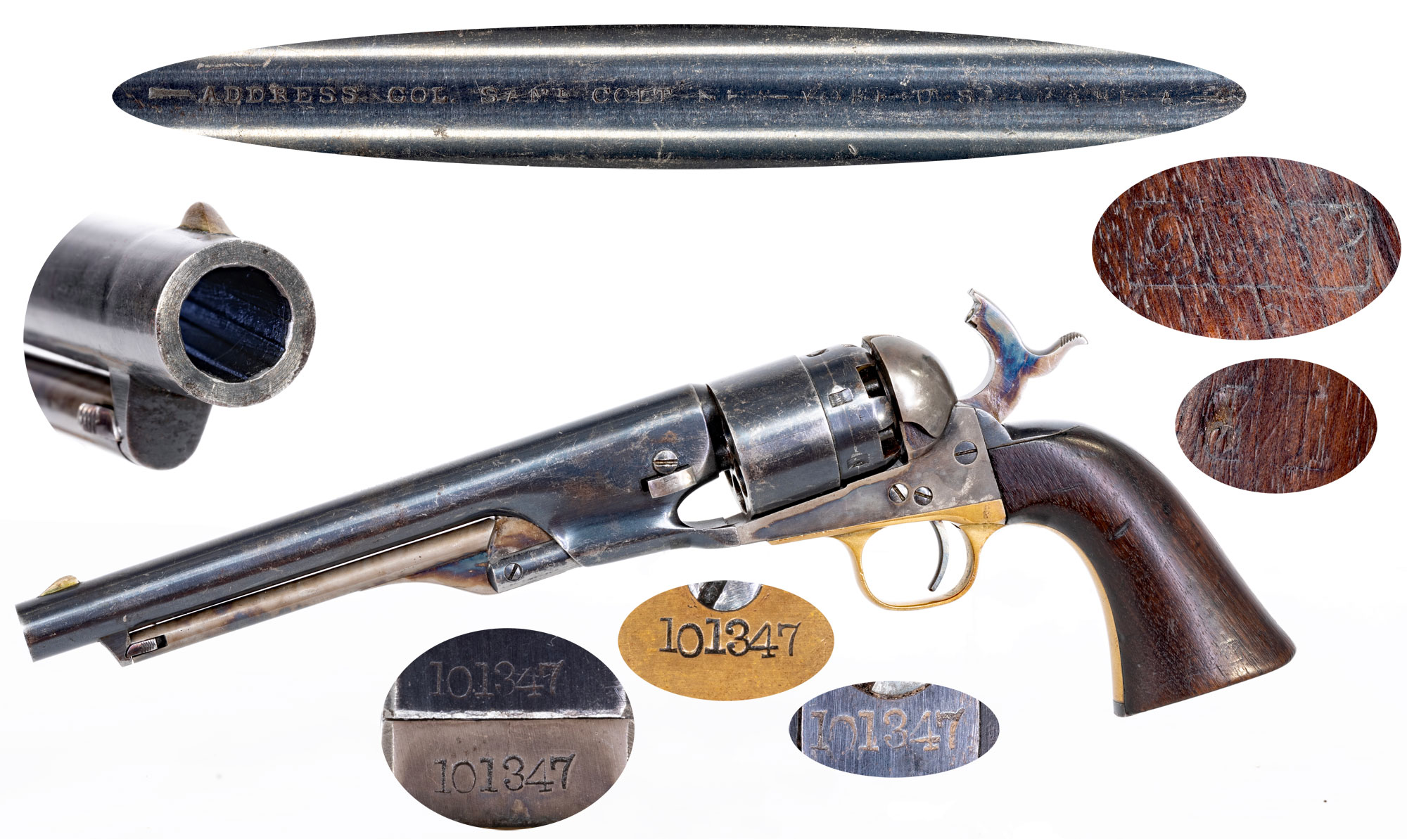 Image of Indian War Era US Arsenal Refurbished "C&R" Colt Model 1860 Army Revolver
